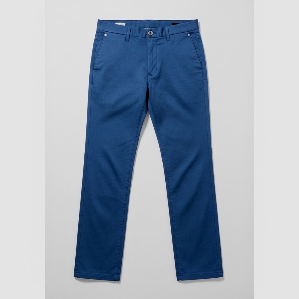 Peter Millar Mens Signature Sateen Classic Fit Pants Blue 36L Stretch 5-Pocket